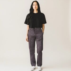 Vintage Y2K NWT IZ Byer California Wide Leg Chocolate Twill Trousers